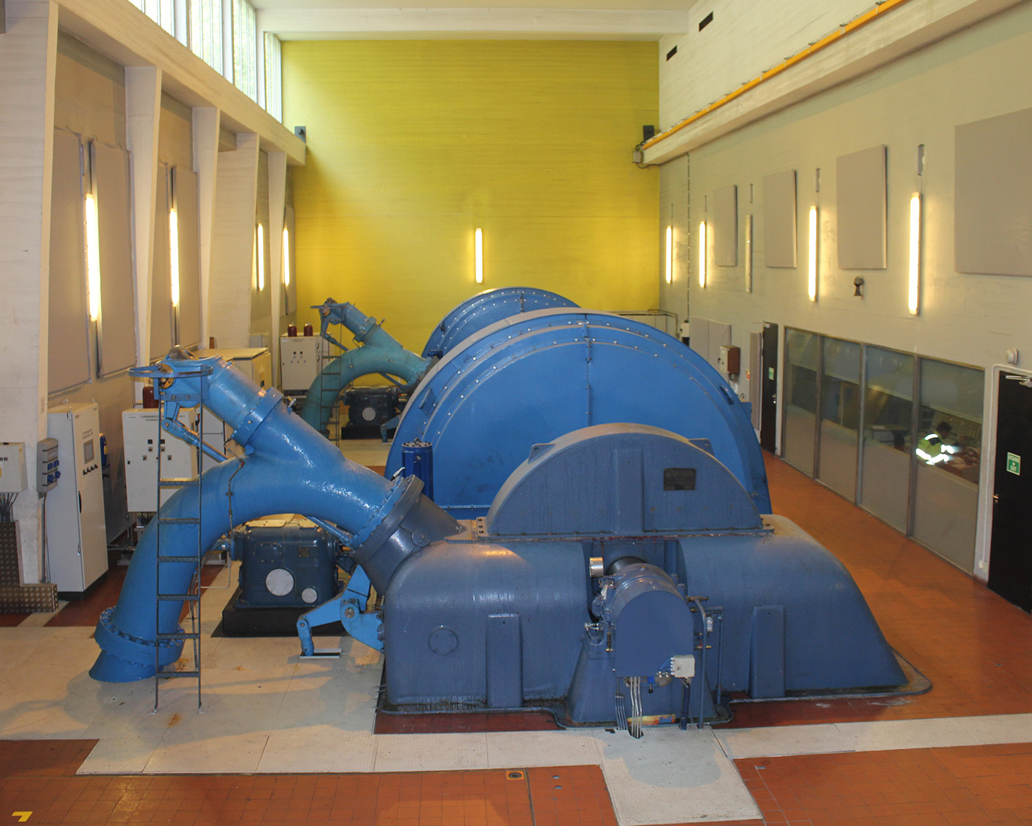 Machine room at Mågeli power plant