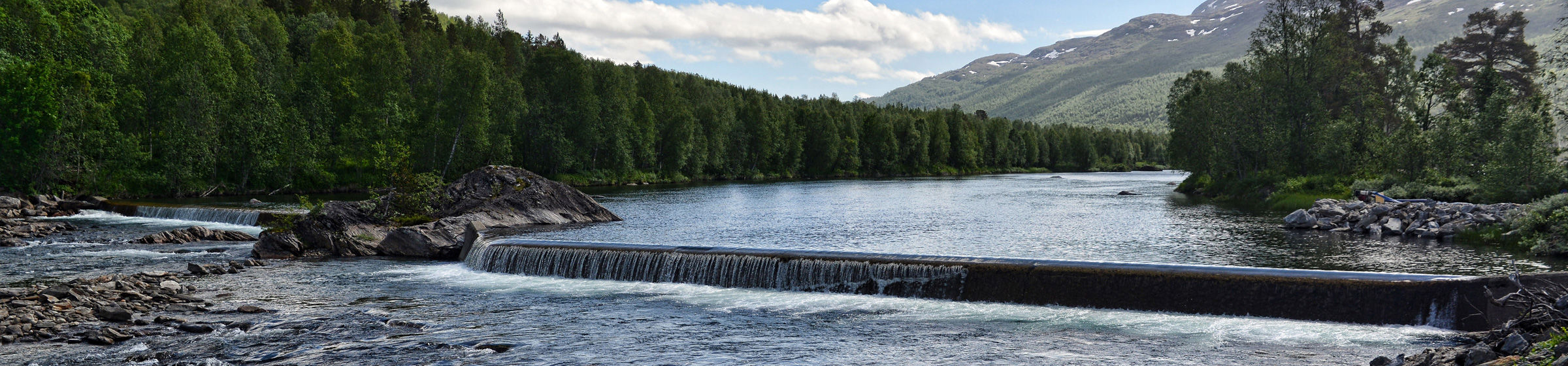 Weir in river